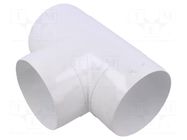 Accessories: round T-joint; white; ABS; Ø100mm DOSPEL S.A.