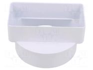 Accessories: round flat connector; white; ABS; Ø100x110mm DOSPEL S.A.