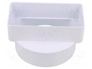 Round flat connector; ABS; white; Ø100x110mm DOSPEL S.A.