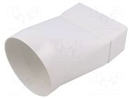 Round flat connector; ABS; white; Ø104x110mm DOSPEL S.A.