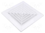 Accessories: ventilation grille; white; Body dim: 174x174x35mm DOSPEL S.A.