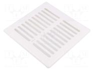 Accessories: ventilation grille; white; Body dim: 156x156x27mm DOSPEL S.A.