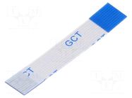 FFC tape; Cores: 10; Tape ph: 0.5mm; L: 30mm; 60V; Plating: tinned GCT