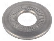 Washer; internally serrated; M8; D=22mm; h=2.7mm; BN 21207 BOSSARD