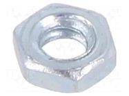 Nut; hexagonal; UNC 4-40; steel; Plating: zinc; 4.66mm KEYSTONE