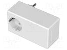 Enclosure: for power supplies; X: 65mm; Y: 120mm; Z: 50mm; white BOPLA