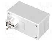 Enclosure: for power supplies; X: 65mm; Y: 120mm; Z: 66mm; white BOPLA