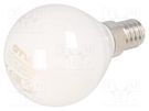LED lamp; milky; E14; 230VAC; 420lm; 4W; 360°; 4000K GTV Poland