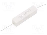 Resistor: wire-wound; cement; THT; 27Ω; 20W; ±5%; 13x13x60mm SR PASSIVES