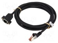 Extender RJ45; S/FTP; 6; stranded; Cu; LSZH; black; 3m; 27AWG Goobay