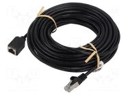 Extender RJ45; F/UTP; 5e; stranded; Cu; PVC; black; 15m; 26AWG Goobay