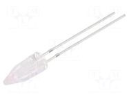 LED; pink; 5mm; 750÷1120mcd; 100°; Front: Rocket; Pitch: 2.54mm; THT OPTOSUPPLY
