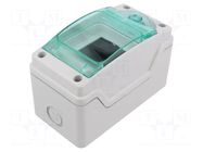 Enclosure: for modular components; IP65; light grey; No.of mod: 3 SCHNEIDER ELECTRIC
