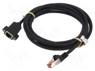 Extender RJ45; S/FTP; 6; stranded; Cu; LSZH; black; 2m; 27AWG Goobay