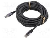 Cable; USB 3.0; RJ45 plug,USB A plug; nickel plated; 15m; U/FTP Goobay