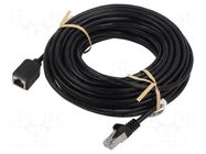 Extender RJ45; F/UTP; 5e; stranded; Cu; PVC; black; 5m; 26AWG Goobay