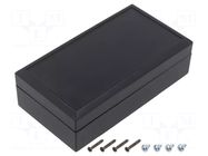 Enclosure: multipurpose; X: 67mm; Y: 125mm; Z: 40mm; ABS; black SUPERTRONIC