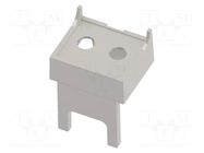 Terminals cover; 1M Modulbox One; grey; Holes no: 2; 7.65mm ITALTRONIC