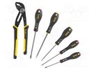 Kit: general purpose; Kit: pliers,screwdrivers; 5pcs. STANLEY