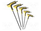 Wrenches set; hex key; Kind of handle: L; 5pcs. STANLEY