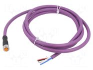 Connector: M12; plug; female; PIN: 5; straight; cables; 5m IFM ELECTRONIC