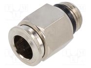 Push-in fitting; straight; -0.99÷20bar; nickel plated brass AIGNEP