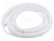 Wire: coiled; 6x0.22mm2; unshielded; PUR; white; 300V; 1.5m; 6m SIMECH