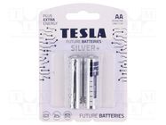 Battery: alkaline; AA; 1.5V; non-rechargeable; Ø14.5x50.5mm; 2pcs. TESLA BATTERIES