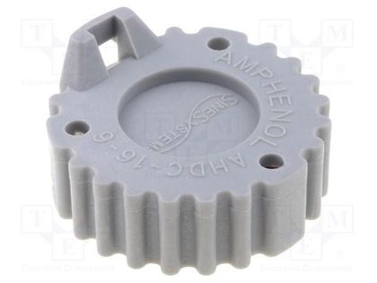 Accessories: socket cover; AHD; PIN: 6; grey AMPHENOL AHDC-16-6