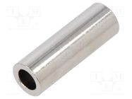 Spacer sleeve; 30mm; cylindrical; brass; nickel; Out.diam: 10mm 