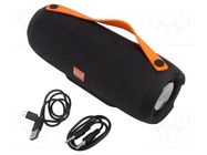 Speaker; black,orange; Jack 3,5mm,microSD,USB A,USB B micro SAVIO