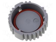 Socket cover; PIN: 9; grey; AHD AMPHENOL