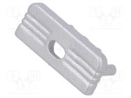 Cap for LED profiles; silver; 20pcs; ABS; GEN2,with hole TOPMET