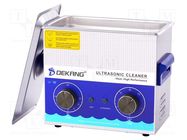 Ultrasonic washer; 240x140x100mm; 40kHz; 20÷80°C; 230VAC; Plug: EU 