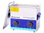 Ultrasonic washer; 240x140x100mm; 40kHz; 20÷80°C; 230VAC; 3.2l DEKANG