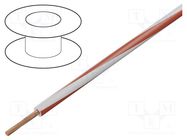 Wire; H07V2-K; stranded; Cu; 6mm2; 10AWG; PVC; white-red; 450V,750V HELUKABEL