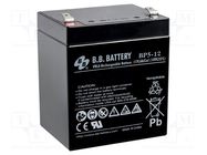 Re-battery: acid-lead; 12V; 5Ah; AGM; maintenance-free; 1.8kg B.B. Battery