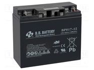 Re-battery: acid-lead; 12V; 17Ah; AGM; maintenance-free; 6.15kg B.B. Battery