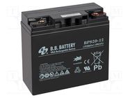 Re-battery: acid-lead; 12V; 20Ah; AGM; maintenance-free; 6.35kg B.B. Battery