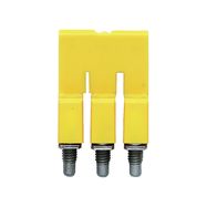 Cross-connector (terminal), when screwed in, Number of poles: 3, Pitch in mm: 5.10, Insulated: Yes, 32 A, yellow Weidmuller