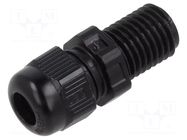 Cable gland; with long thread; M12; 1.5; polyamide; black OBO BETTERMANN