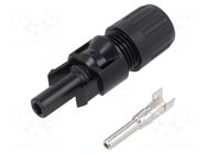 Connector: solar; plug; female; MC4; 45A; 1kV; IP2X,IP65,IP68; 10mm2 STÄUBLI