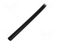 Heat shrink sleeve; glued; 3: 1; 9mm; L: 1m; black; Temp: -25÷125°C RADPOL