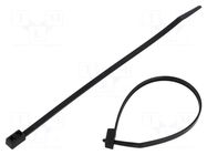 Cable tie; double; L: 210mm; W: 4.7mm; black; polyamide; 180N; T50RDH HELLERMANNTYTON