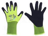 Protective gloves; Size: 9,L; yellow; polyester; Comfort WONDER GRIP