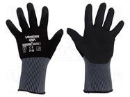 Protective gloves; Size: 7,S; black; nitryl,polyamide; Oil WONDER GRIP
