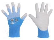 Protective gloves; Size: 8,M; blue/white; nitryl,polyester WONDER GRIP