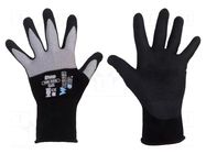 Protective gloves; Size: 8,M; grey-black; Duo WONDER GRIP