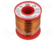Coil wire; single coated enamelled; 2.2mm; 1kg; -65÷200°C INDEL