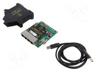 Switch Ethernet; unmanaged; Number of ports: 5; 3.3VDC,5VDC; PE BRAINBOXES